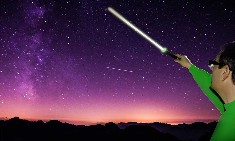 Laser pointers for astronomy